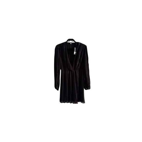 The Kooples Black Lace Detailed Dress Elegant Long Sleeves MSRP $415 US M - Picture 13 of 14